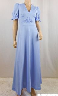 VINTAGE 70er Jahre Hippie Englisches Kleid Gr.38 mit Stickerei