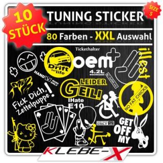 Tuning Sticker Set 10 Stueck S Handwash Dub Gscheid Fat Auto Aufkleber
