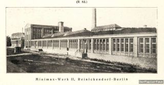 Feuerlöscher Minimax Werke Berlin Orig. Reklame 1922 Neuruppin