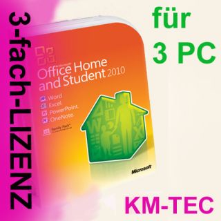 Microsoft Office 2010 Home and Student 3 PC Vollversion ESD NEUWARE