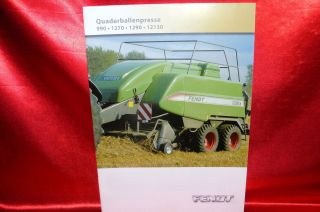 Fendt Quaderballenpresse 990/1270/1290/12130 Prospekt / Brochure 2008