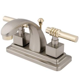 Kingston Brass KS4649QL Milano 4 Centerset Bathroom Faucet, Satin