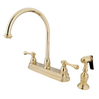 Elements of Design EB3752BLBS Chicago Two Handle 8 Kitchen Faucet with
