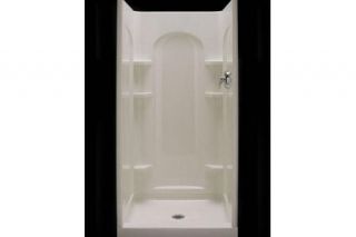Sterling 72202100 47 Ensemble Curve Shower Back Wall Only, Almond