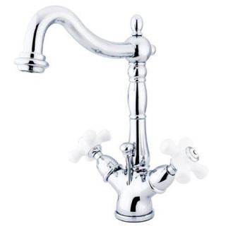Kingston Brass KS1431PX Heritage Mono Deck Mount Bathroom Faucet, 6 1