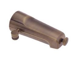 Alsons 1010 L 2010 Extra Long Diverter Threaded Spout, Polished Brass