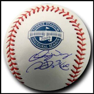Chien Ming Wang Signed Ball   Official 2009 Yankee Stadium