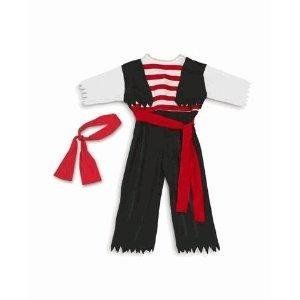 Black Pirate Costume Childs for dressup or Halloween (2T