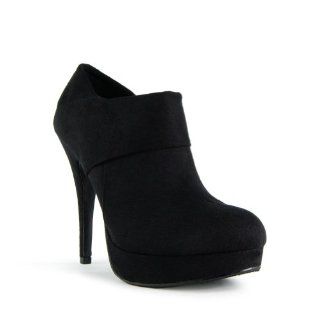  Delicious Womens View Black High Heel Platform Ankle Bootie Shoes