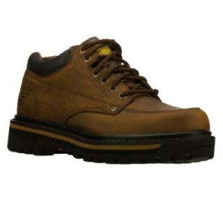 Skechers Mariners Mens Ankle Boots Wide Width Dark Brown 13 W Shoes