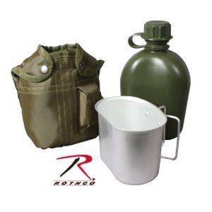 Rothco Canteen / Cup Kit with Cover in Olive Green Sports