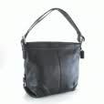 Authentic Coach Black Pebbled Leather Duffle Shoulder Bag 15064 Shoes