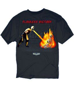 Mortal Kombat Klassic Double Flawless Victory Fire Black