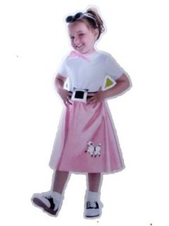 Girls Bobby Sox Poodle Skirt Costume Small 4 6 Clothing