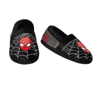 Spiderman Step In Slippers Shoes Boy Size Small 11/12 Black Shoes