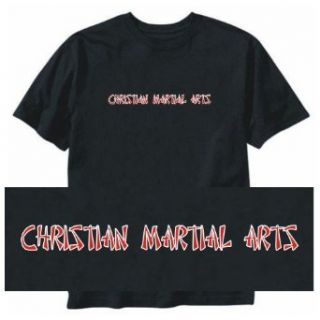 T SHIRT BLACK  ORIENTAL STYLE CHRISTIAN MARTIAL ARTS