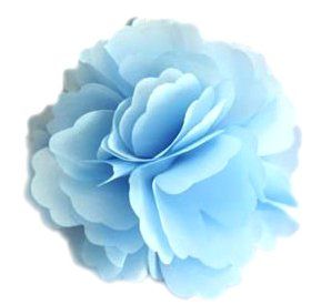 A Girl Company Light Blue Satin Flower Hair Clip/Brooch