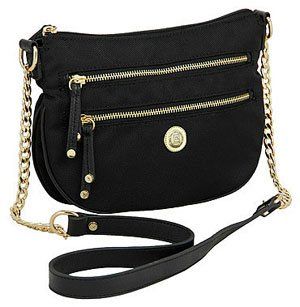 JPK Paris Ashley Nylon Cross Body Handbag with Gold