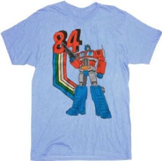 Transformers 84 Optimus Prime Light Blue T shirt Tee