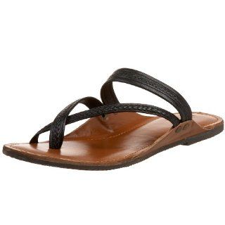 BC Footwear Womens Ti Amo Flat Sandal,Black,6 M Shoes