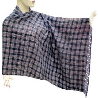 Simple Woolen Scarf Stole In Check Design For Winter