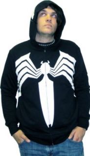 Spider Man Venom Legs Logo Black Adult Hooded Sweatshirt