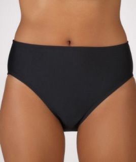 Nautica   Classic Solid High Waist Bikini Bottom Black 6