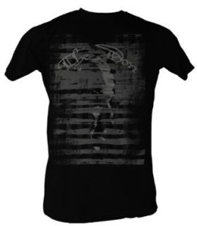 The Godfather T Shirt   Striped Logo Adult Black Tee Shirt