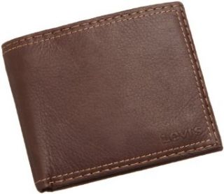 Levis Mens Extra Capacity Slimfold Wallet, Brown, One