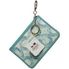 NEW AUTHENTIC COACH AUDREY SWIRL MINI SKINNY KEY RING COIN