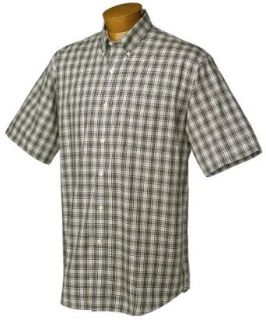 Cutter & Buck Mens Short Sleeve Resort Tartan Shirt, Navy