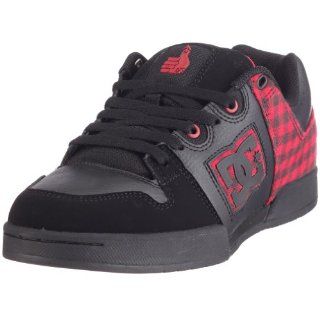  DC Mens Turbo 2 TP Skate Shoe,Black/Red Plaid,7.5 M US Shoes