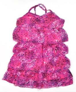DollHouse Pink & Purple Leopard Print Ruffle Girls Tunic