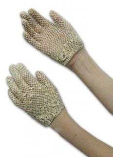 Childrens Ivory Crochet Gloves Clothing