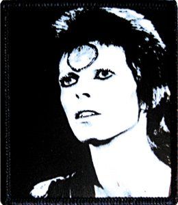 David Bowie Music Band Patch   Black & White Face Logo