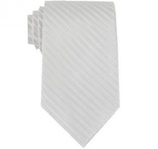 Bruno Piattelli Mens White Formal Stripe Silk Neck Tie