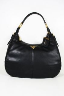 Prada Handbags Large Black Leather BR4373 Clothing