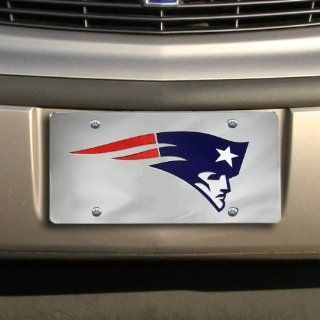 NFL New England Patriots Silver Mirrored License Plate