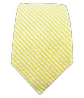 100% Cotton Yellow Seersucker 3 Tie Clothing