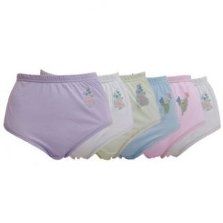 Womens/Ladies Embroidered Underwear Full Briefs (Pack of 6