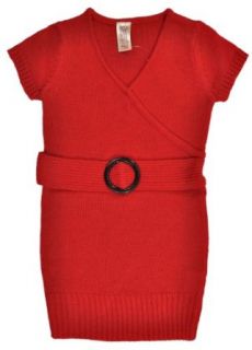 Chillipop Girls S/S Red Sweater Dress (6X) Clothing