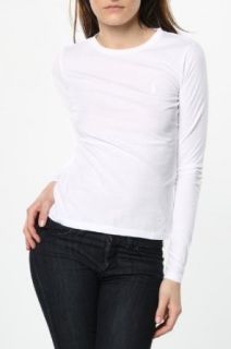 Ralph Lauren Womens White Long Sleeve T Shirt In Medium
