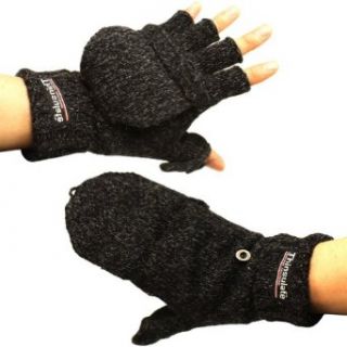 Mens Thinsulate Glomitt Fingerless Touch Gloves Black