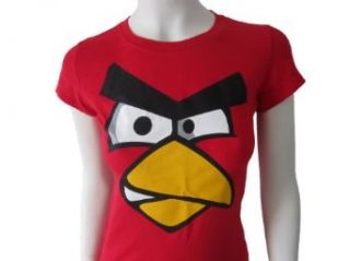 Angry Birds Womens Shirt Red Bird Face (X Large)   Red