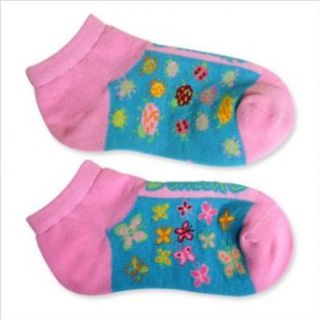 Butterflies and Lady Bugs Baby Sock in Pink Size 6   8.5