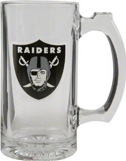 Oakland Raiders Beer Mug 3D Logo Glass Tankard Sports
