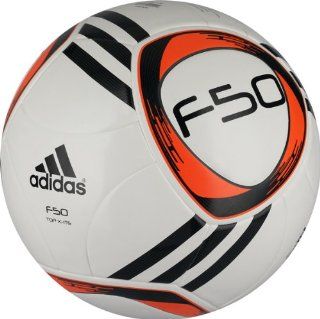Adidas F50 Tsbe Soccer Ball, White/Black/Warning Orange, 5
