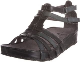 Womens Becky Ankle Strap Sandal,Black/Denim,39 EU/8 M US Shoes