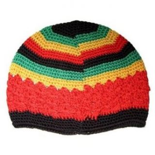 New Crocheted Knit Beanie  Rasta Clothing