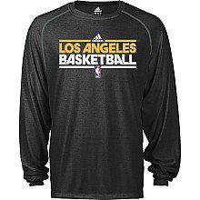 Adidas Los Angeles Lakers Heathered Climalite Long Sleeve